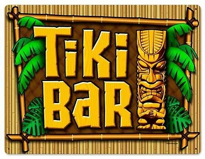 £4.99 • Buy Vintage Tiki Bar Beach Holiday Sun Man Cave Garden Pub Club Metal Plaque SIGN