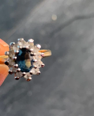 £10 • Buy Blue Engagement Ring Size M