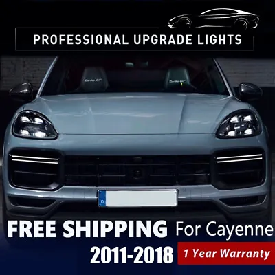 $1780 • Buy LED DRL Headlight For Porsche Cayenne 2011-2018 LED  Front Turn Signal Assembly
