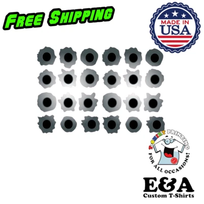 $14.99 • Buy Bullet Hole Sticker Fake Gun Shot Decal Realistic Car Vinyl  PICK HOLE COUNT #17