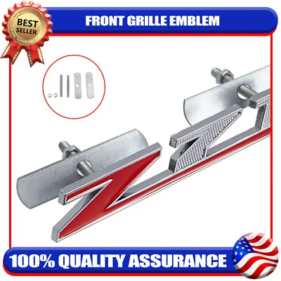 Red Metal Z71 Front Grille Emblem Grill Badge Fit For Silverado Colorado Sierra • $11.99