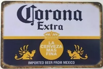 CORONA BEER Garage Rustic Look Vintage Tin Signs Man Cave Shed & Bar AU SELLER • $10