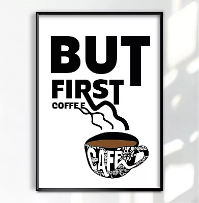 Coffee Print Cafe Poster Abstract Coffee Types Kitchen Home Décor Wall Art A4 A3 • £4.50