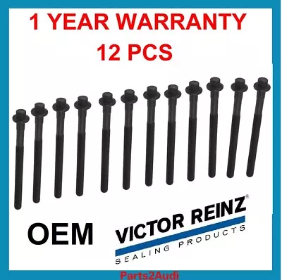 Engine Cylinder Head Bolt Set 12 Head Bolts Fits Many  Volvo; OEM REINZ  6842347 • $39.39