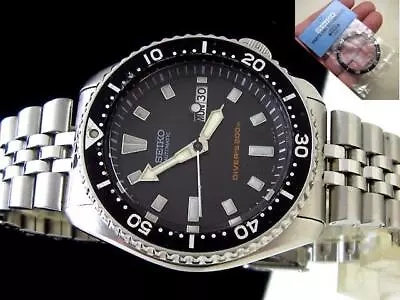 Seiko Black Boy SKX399 Vintage Day Date Divers 200M Automatic Mens Watch Auth • $725.35