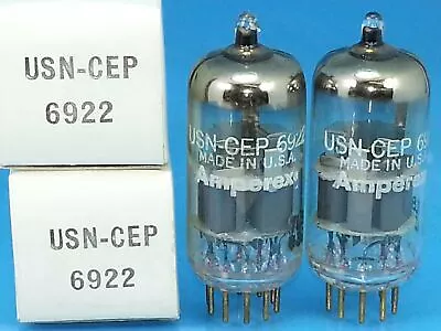 Amperex Usn Cep 6922 6dj8  Tube 1963 Match Pair Holy Grail Best Tone Ever2 • £475.08