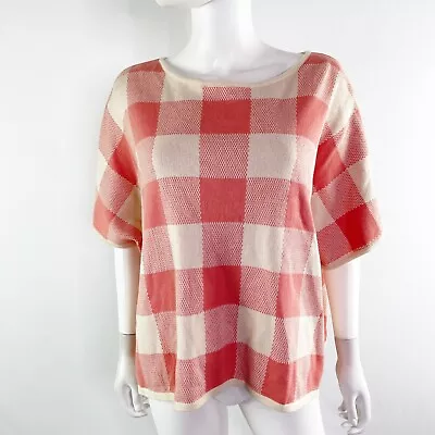 NEW Anthropologie La Casita De Wendy Size M PICKNICKER Poncho Sweater In Rose • $39.98