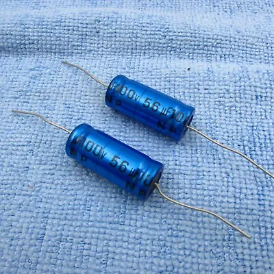 Qty 2  56uF 100V Axial Film Speaker Crossover Subwoofer Non Polarized Capacitor • $7.95