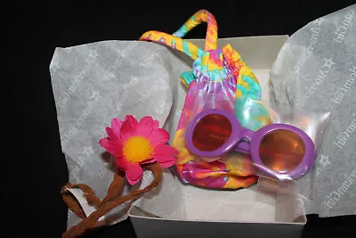 American Girl JULIE'S ACCESSORIES Tie Dye BAG Headband SUNGLASSES For 70s DOLL • $34.95