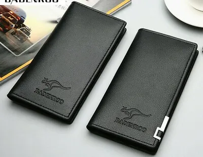 $9.99 • Buy Premium Mens Women Leather Long Purse ID Credit Card Wallet Coin Holder