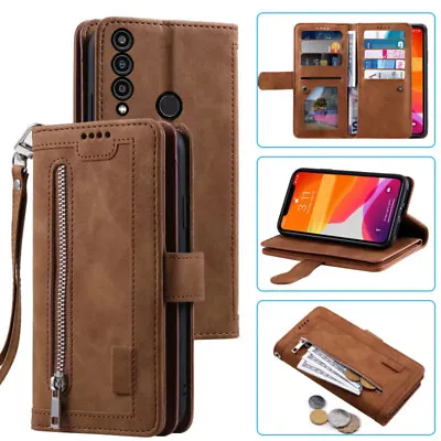 For Orbic Magic 5G Wallet CaseLeather Zipper Magnetic Flip Card Phone Case • $12.21