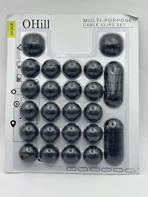 OHill Multi-Purpose Cable Clip Set Adhesive Cord Holders OH-16B • $12.99