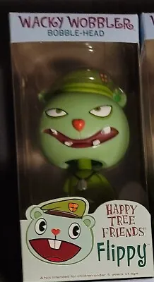 Happy Tree Friends Figure Flippy Green Bobble Head Wacky Wobbler Character Rare • $35