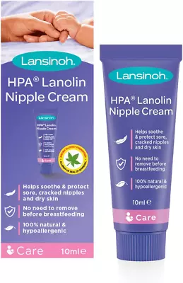Lansinoh HPA Lanolin Nipple Cream For Sore Nipple &Cracked Skin100%Natural40Ml • £13.99