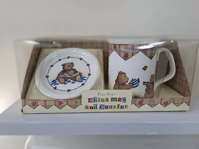 Vintage Marks & Spencer -St. Michaels - Teddy Bear Bone China Cup And Saucer Set • £12.99