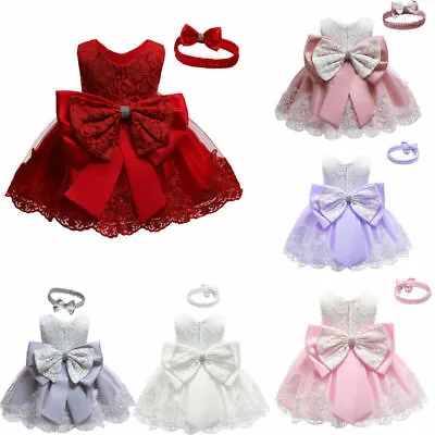 Kids Girl Flower Dress Infant Baby Pageant Wedding Birthday Party Fancy Dresses • $15.20
