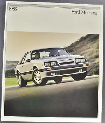 1985 Ford Mustang Brochure SVO Coupe Turbo LX GT Convertible Excellent Original • $6.95