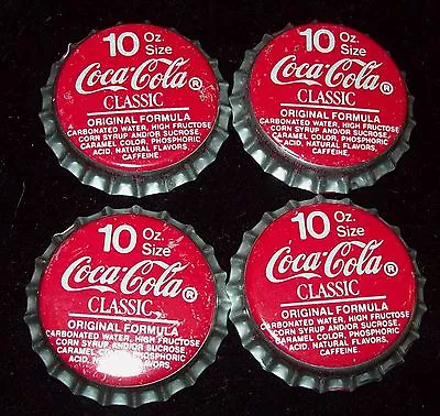 Lot Of 4 Vintage Coca Cola 10 Oz. Unused Soda Pop Bottle Caps Red • $3.50