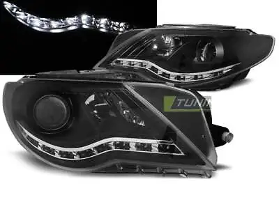 Pair Of Headlights LED DRL Look For VW PASSAT CC Daylight Black CA LPVWJ5 XINO C • $457.35