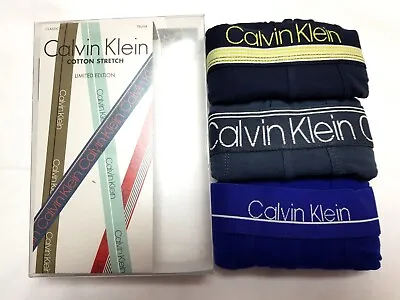 3 X CALVIN KLEIN Men's Cotton Stretch Trunk Underwear Limited Edition New • $59.95