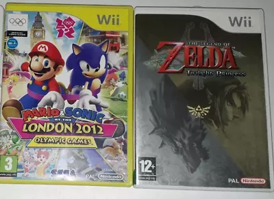 Nintendo Wii 2 X Game Bundle- Legend Of Zelda / Mario&Sonic London 2012 Olympics • £10