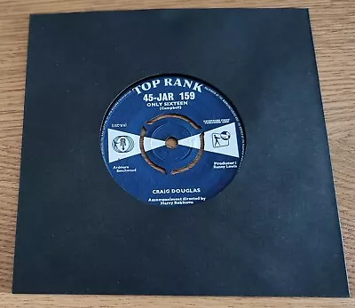 Craig Douglas - Only Sixteen 1959 Top Rank Records 7  Vinyl Single • £2.99