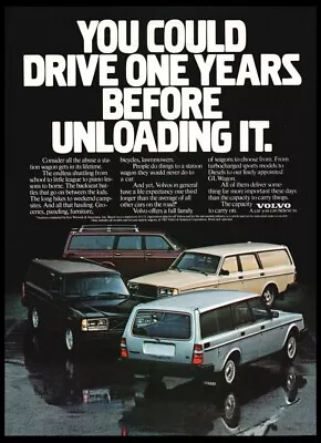 1982 Volvo Station Wagons- Car Photo Print Ad-Vintage Man CaveGarage Decor • $7.72