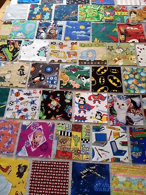 Fabric Squares Kids Cotton Quilt Craft 5 Inch Blocks Novelty Lot Of 80 I Spy • $13.99