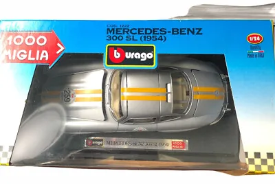 1/24 Bburago Mercedes Benz 300 SL 1954 1000 Miglia NEW Diecast W/Original Box  • $36.90