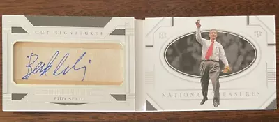 2021 National Treasure Cut Signatures Bud Selig /60 • $49.99