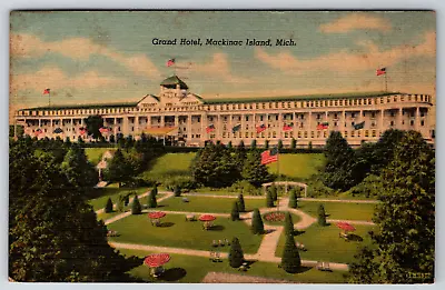 C1960s Grand Hotel Mackinac Island Michigan Vintage Linen Postcard • $4.99