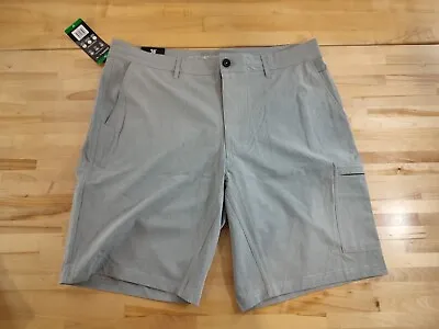 O'Neill Men's Hybrid Quick Drying Drawstring Crossover Shorts Gray Size 38 • $20.29