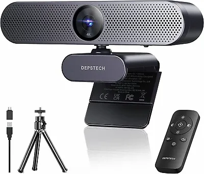 DEPSTECH DW50 4K Webcam Autofocus With Dual Microphone USB Computer Web Camera • $32.99