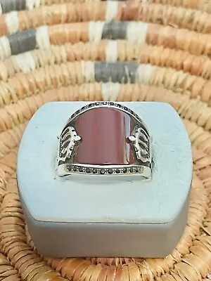 Turkish Handmade 925 Sterling Silver Vintage Style Agate Man’s Ring Sz 11.5 • $35