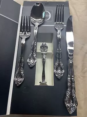 Open Box Oneida Flatware Michelangelo 5 Piece Place Setting Stainless 18/10 USA • $42