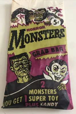 Best Plastic Horror Monsters Grab Bag-Sealed-2 Monsters/super Toy/candy Vintage • $89.99