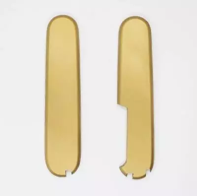 1 Pair Brass Knife Handle Scales For 91 Mm Victorinox Swiss Army Knives • $69.99