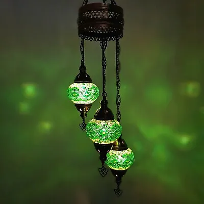 £74.99 • Buy Authentic Turkish Moroccan Glass Mosaic Hanging Lamp Ceiling Light Chandeliers