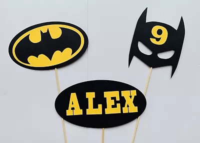 3 Unit BATMAN Birthday Cake Topper PERSONALIZED • $24