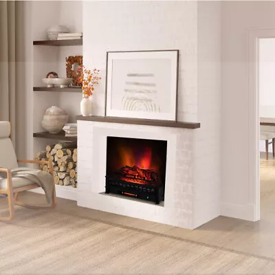 Du26 Inches Infrared Quartz Electric Fireplace With Realistic Pinewood Ember Bed • $190.99
