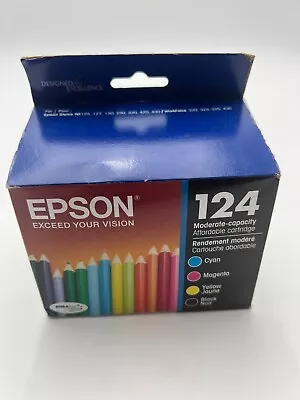 Epson 124 Black C/M/Y 4pk Combo Ink Cartridges - Black CyanMagentaYellow • $34.49