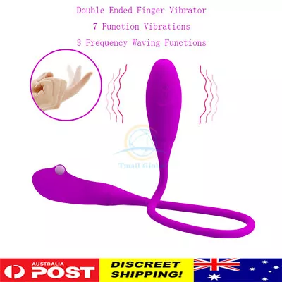 Double Ended Finger Vibrator Clitoris Stimulator Anal Butt Plug Sex Toy Couples • $49.45