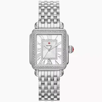 New Michele Deco Madison Mid 31mm Diamond Women's Watch MWW06G000001 • $1675