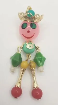 Vintage Jointed Beaded People Necklace Pendant Key Chain Random Select Sku235 5 • $12.99