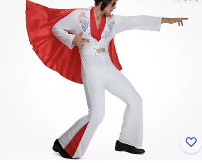 Morph Costumes Halloween THE KING Adult Medium Elvis Presley Suit Cape Belt New • $32.95