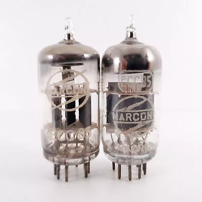 2 X ECC85 MARCONI TUBE. 1960s SPANISH PROD. COPPER RODS. PAIR. 19. CH136 • $61.79