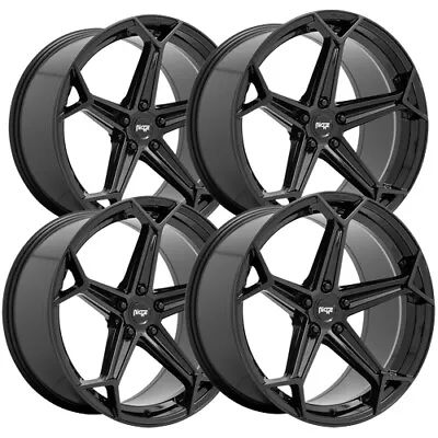 (Set Of 4) Staggered-Niche M258 Arrow 20  5x4.5  35mm Gloss Black Wheels Rims • $1586