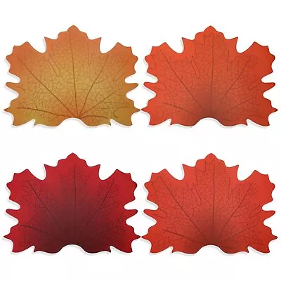 48 Pieces Thanksgiving Maple Leaves Placemats Autumn Maple Leaf Disposable Pa... • $30.05