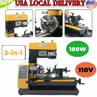 3-in-1 Precision Mill/Drill Micro Mill And Drilling Lathe Machine 180W 110V USA • $1042.15