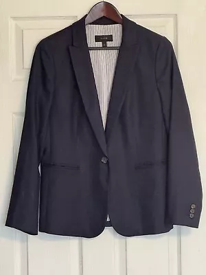 J Crew  Parke Blazer Navy Size 8 Linen Blend And Fully Lined. New Without Tags • $24.99